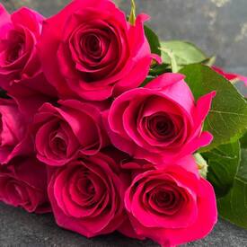 Букет из 11 розовых роз Пинк Флойд 50см