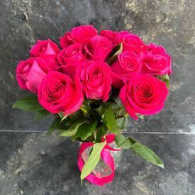 Букет из 13 розовых роз Пинк Флойд 50см