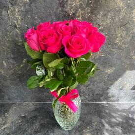 Букет из 15 розовых роз Пинк Флойд