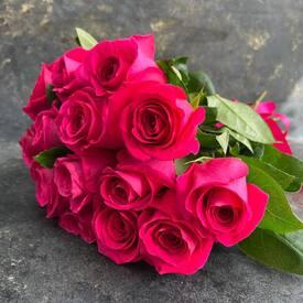 Букет из 15 розовых роз Пинк Флойд