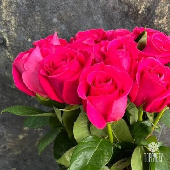 Букет из 17 розовых роз Пинк Флойд 50см