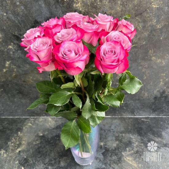 Букет из 11 сиреневых роз 