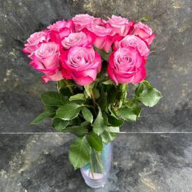 Букет из 11 сиреневых роз 