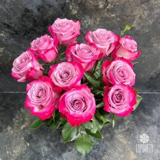 Букет из 11 сиреневых роз 