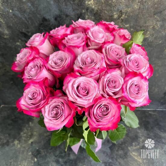 Букет из 21 сиреневых роз 50см