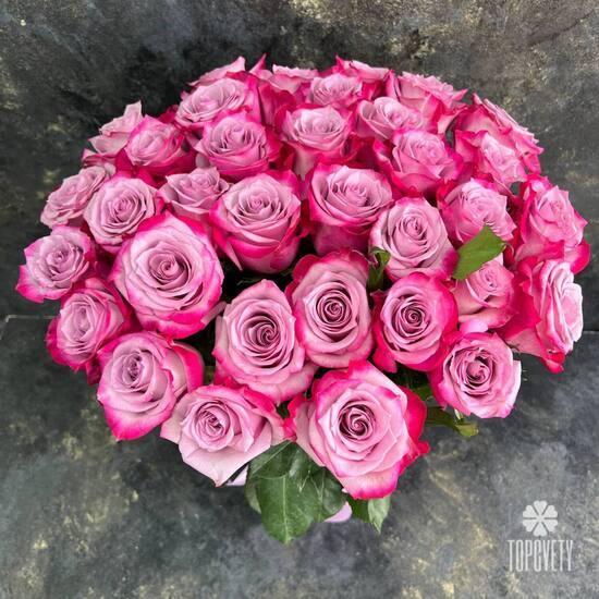 Букет из 35 сиреневых роз 50см 