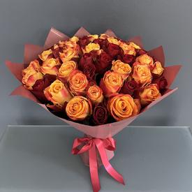 Букет из 51 розы микс 40см