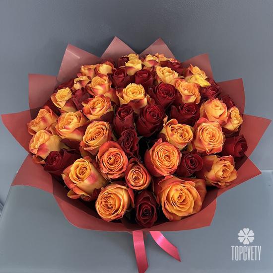 Букет из 51 розы микс 40см