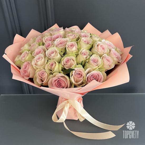 Букет из 51 розовой розы 40см