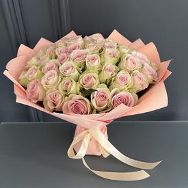 Букет из 51 розовой розы 40см