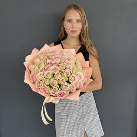 Букет из 51 розовой розы 40см