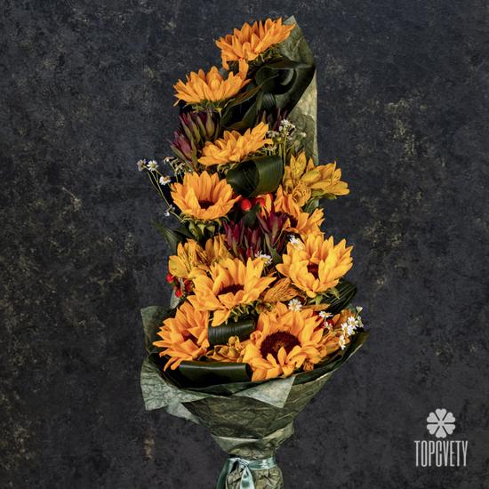 Букет из подсолнухов 