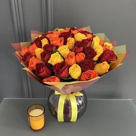 Букет из 51 розы микс 40см