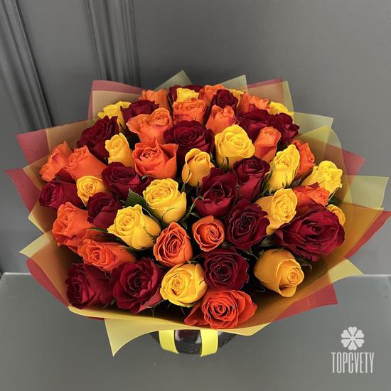 Букет из 51 розы микс 40см