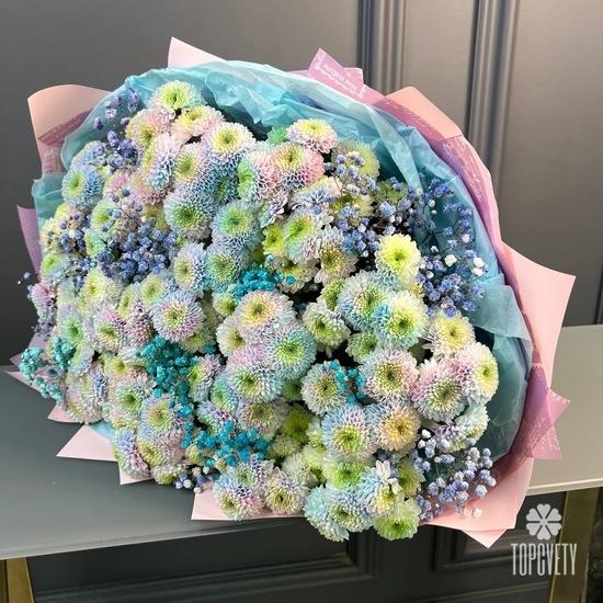 Букет из 25 хризантем Сантини