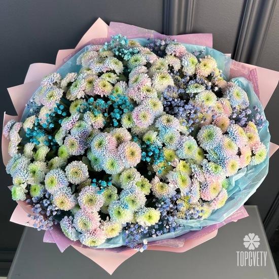 Букет из 25 хризантем Сантини