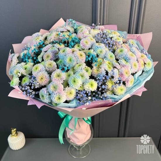 Букет из 25 хризантем Сантини