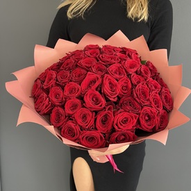 Букет из 51 красной розы 40см