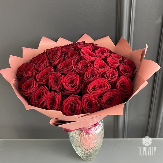 Букет из 51 красной розы 40см
