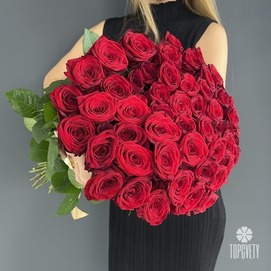 Букет из 51 красной розы 70см
