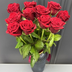 Букет из 11 красных роз  Ред Наоми 70см