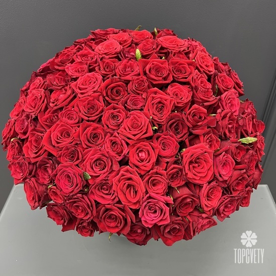 Букет из 101 красной розы 50см