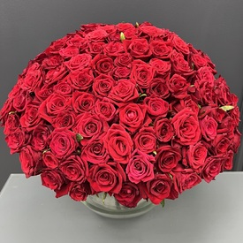 Букет из 101 красной розы 50см
