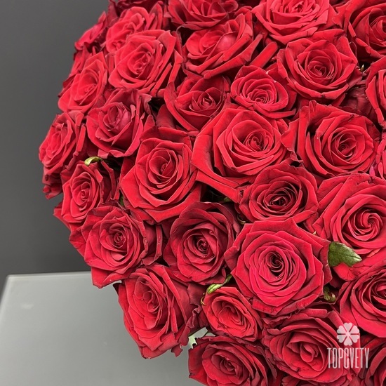 Букет из 101 красной розы 50см