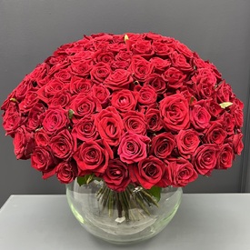 Букет из 101 красной розы 50см