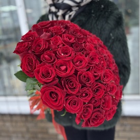 Букет из 51 красной розы 40см