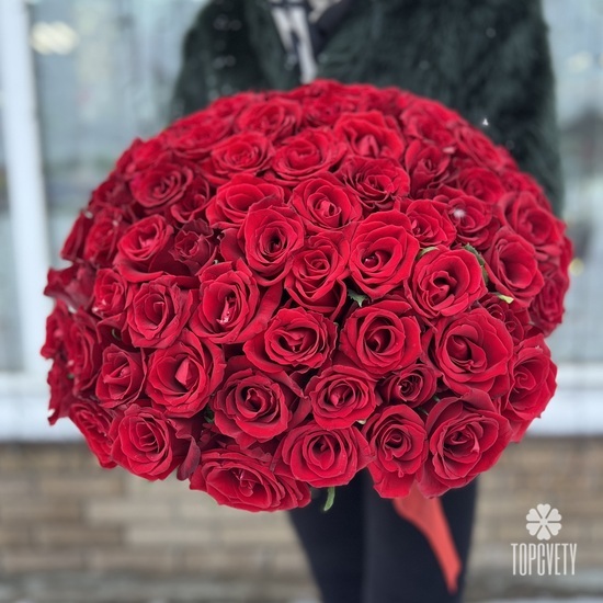 Букет из 51 красной розы 40см