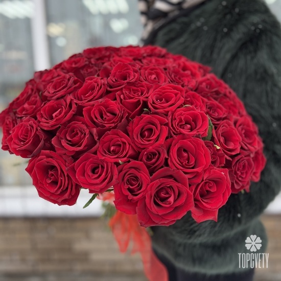 Букет из 51 красной розы 40см