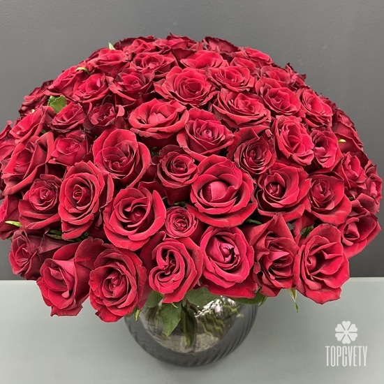 Букет из 51 красной розы 40см