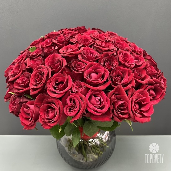 Букет из 51 красной розы 40см