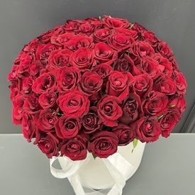 Букет из 101 красная роза в коробке