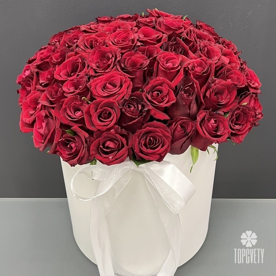 Букет из 101 красная роза в коробке