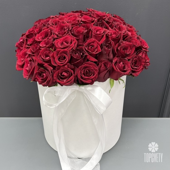 Букет из 101 красная роза в коробке