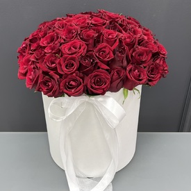 Букет из 101 красная роза в коробке