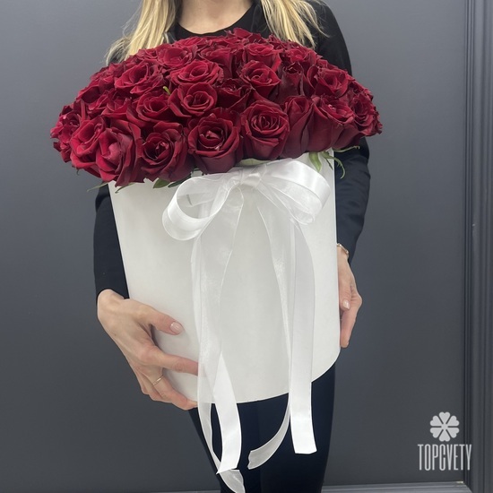 Букет из 101 красная роза в коробке