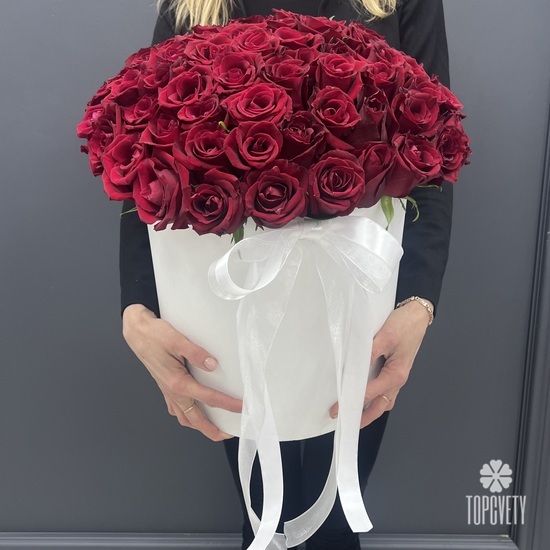 Букет из 101 красная роза в коробке