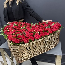 Сердце из 101 красной розы «Премиум»