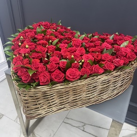 Сердце из 101 красной розы «Премиум»