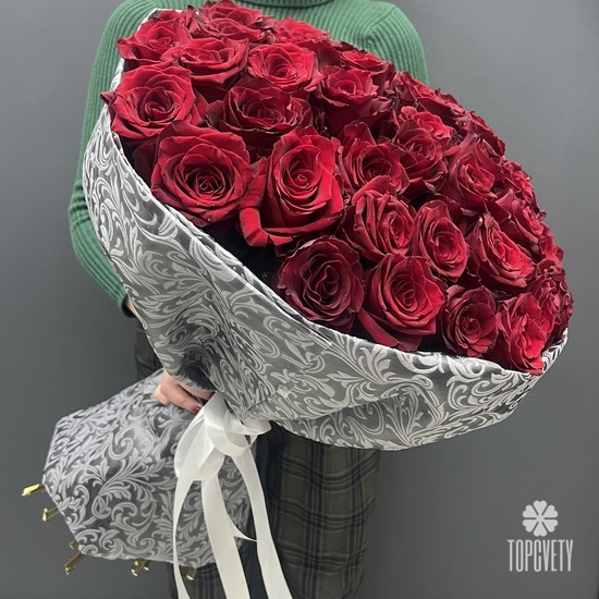 Букет из 51 красной розы Премиум 70см