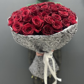Букет из 51 красной розы Премиум 70см