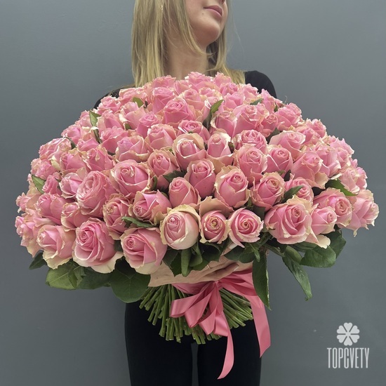 Букет из 201 розовой розы 
