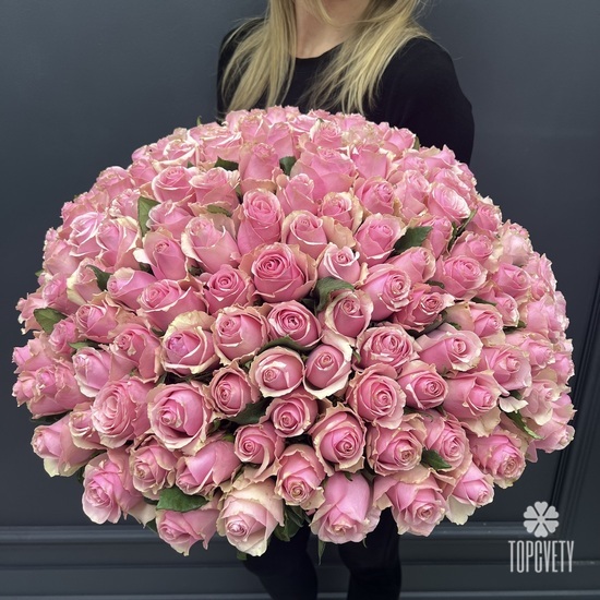 Букет из 201 розовой розы 