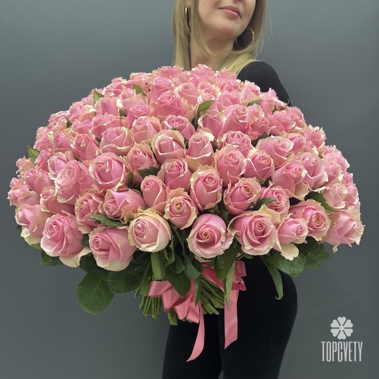 Букет из 201 розовой розы 