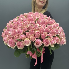 Букет из 201 розовой розы 