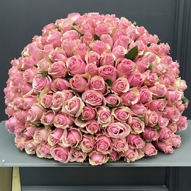 Букет из 201 розовой розы 