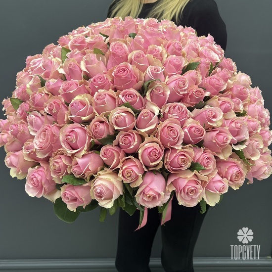 Букет из 201 розовой розы 